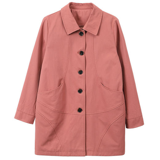 韩版中长款风衣外套外衣加肥加大码中老年妈妈女装 商品图4