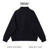 25020SDSA秋冬新款痞帅男装韩版纯色竖纹拉链立领针织卫衣百搭时尚外套 商品缩略图5