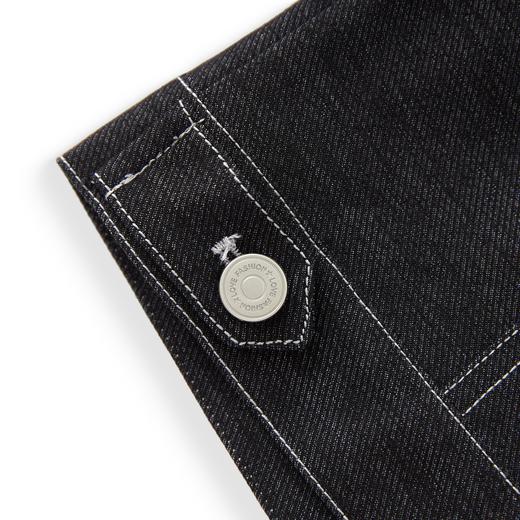 「高货wl」全新升级【铂金会员404/天猫539/差价135】(99312)洛诗琳2025秋季时髦牛仔短外套字母背心阔腿长裤三件套 商品图2