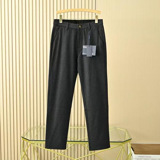 普啦达2025秋季新品男士羊毛加厚YKK拉链商务休闲西裤 商品图1