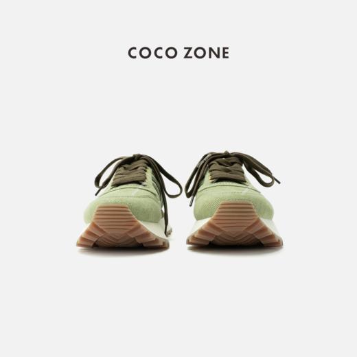 COCO ZONE 复古小众系带休闲鞋撞色平底德训鞋CC2C1524 商品图2