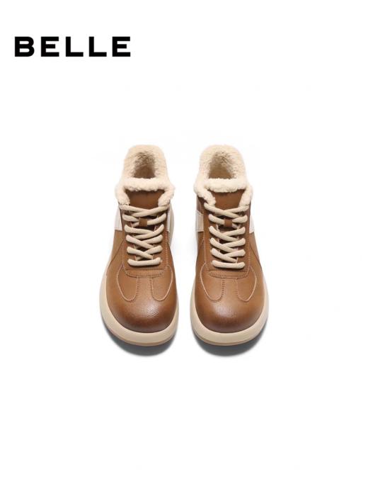 BF楼百丽女鞋子高帮板鞋女新款棉鞋加绒休闲靴厚底增高鞋E5J1DDD5 商品图2