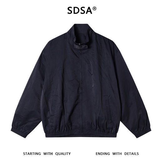 Y001SDSA男士秋冬新款痞帅男装宽松潮流纯色拉链立领夹克外套简约百搭 商品图1