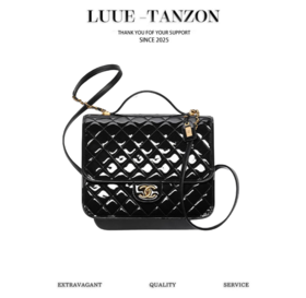 香奈儿-独家原厂大爆款22K漆皮双肩包！“三只羊”小牛漆！做旧砂金扣！（HH）