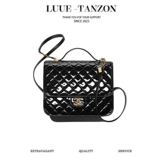 香奈儿-独家原厂大爆款22K漆皮双肩包！“三只羊”小牛漆！做旧砂金扣！（HH） 商品图0