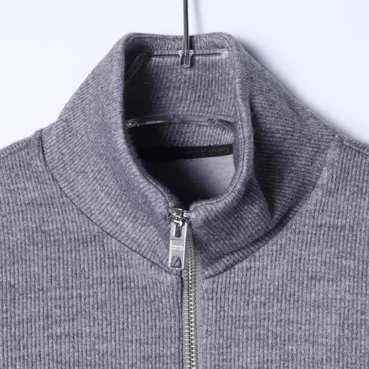 35595SDSA男士秋冬新款痞帅男装韩版简约纯色拉链立领针织卫衣百搭外套 商品图2