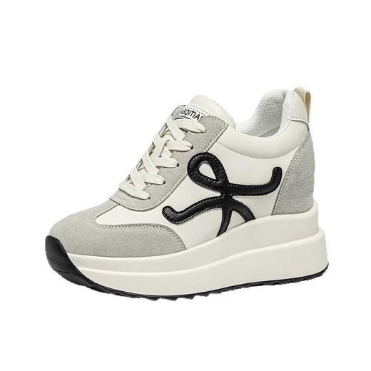 新款阿甘鞋真皮厚底内增高10cm百搭休闲老爹鞋德训单鞋AM1320 商品图4