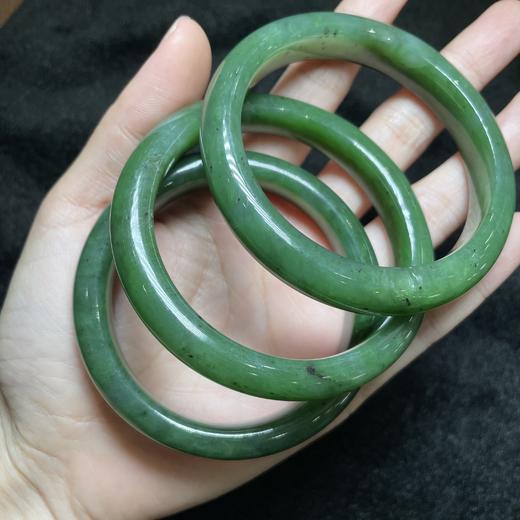 和田玉手镯-碧玉宽条 商品图0