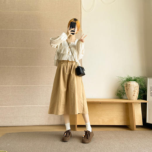 【特妮娜 森系串珠单鞋】柔软舒适鞋面 民族风系带 耐磨橡胶厚底 隐形增高3.5CM 搭衣服不伤脑筋 自然不紧绷F132 商品图3