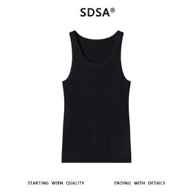 SDSA男士秋冬新款痞帅男装潮牌纯色休闲背心百搭设计师潮流上衣