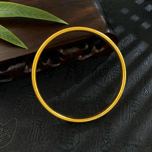 【限时克减150元】足金999.9 古法空心固口拉丝工艺星闪金轮胎手镯（面宽约5.6-6mm）(ANWGFSZ01120-3),(预售产品下单后不退款不退货不换货不补差价) 商品图2