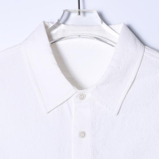 8583606SDSA秋冬新款痞帅男装韩版潮牌提花纽扣翻领长袖衬衫宽松简约衬衣 商品图2