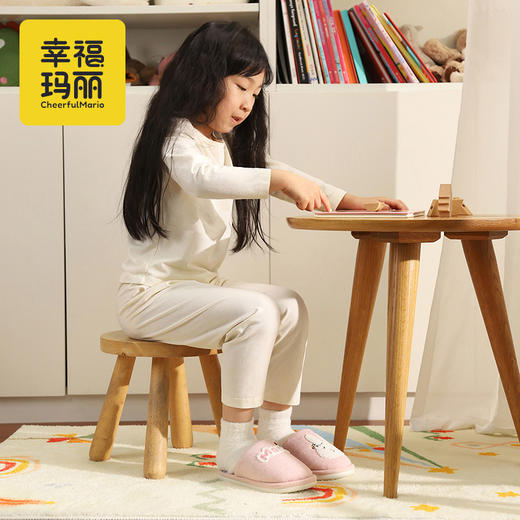 幸福玛丽 亲子款熊兔卡通棉拖鞋 TW-5688 卡通表情，生动有趣，面料舒适柔软 商品图10