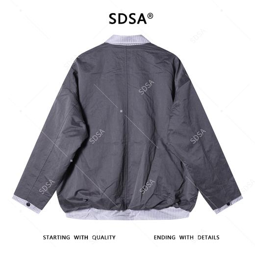 SDSA男士秋冬新款痞帅男装韩版美式拼接翻领拉链假两件夹克外套潮 商品图4