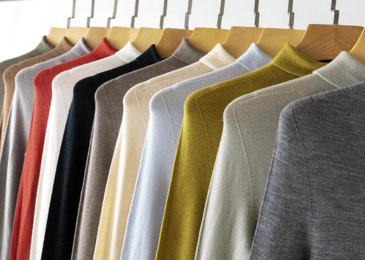 【高品质私服】【扬子精纺羊毛无缝一体半高领长袖】甄选德国Biella Yarn精纺扬子纱，60支双股精纺，做工精致，纹路特别细腻，休闲又日常，上班上学穿都合适YS8028-CC 商品图2