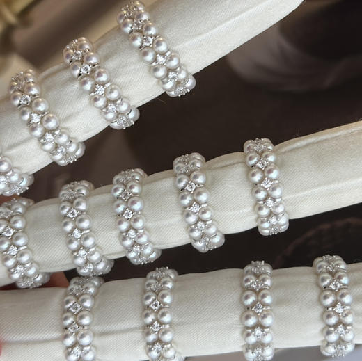 甄珠贝 淡水ji光 正圆无暇 w an美品质 3-4mm 弹力戒指，手瘦拍小号，胖一丢的拍大号（特殊尺寸要求请私我） 商品图12