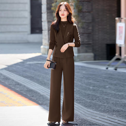 2025秋冬减龄新款别致漂亮收腰马甲三件套 YIHFUS2566 商品图1