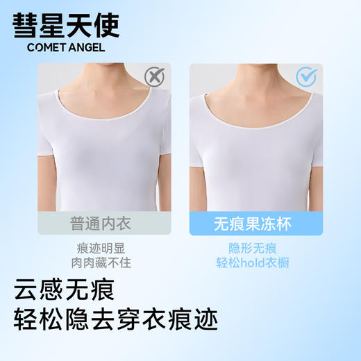 香港【彗星天使】15D液态锦氨隐形排扣果冻文胸大胸显小凉皮内衣2882# 商品图3