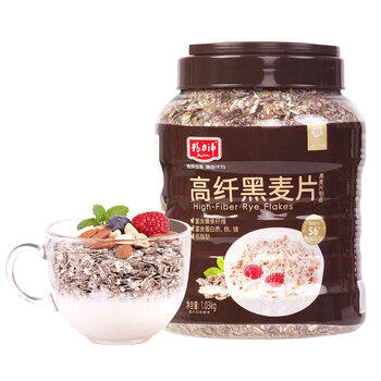 精力沛高纤黑麦片1030g/罐 营养低脂肪高蛋白代餐健身即食燕麦无加蔗糖 商品图5