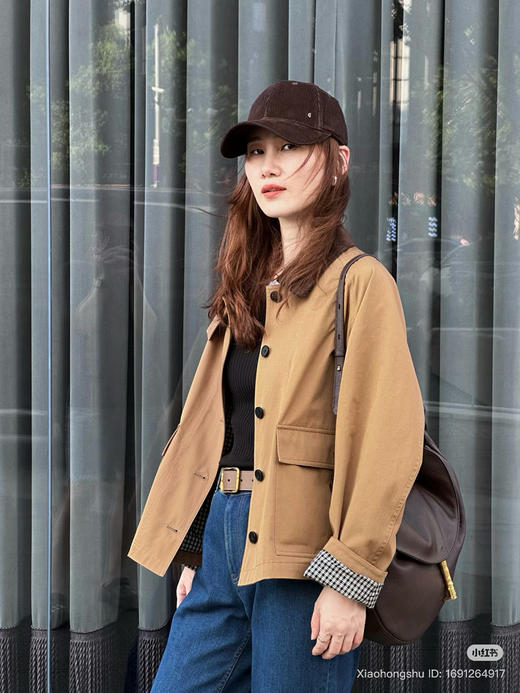 927-3 月中发 圆正夯货 小禾高密斜纹棉夹克外套 我穿40码宽松效果 商品图11