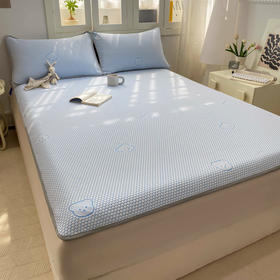 【‍海棠春 凉感豆豆凉席三件套】高克重凉感面料 提花工艺色泽温柔 折叠不变形 3D按摩抚触 收纳方便精美袋装