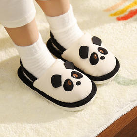 幸福玛丽 小熊熊猫儿童居家静音保暖拖鞋 KS-9011  小脚丫的舒适城堡，每一步都软fufu；鞋底EVA，内里棉布，轻盈透气；后跟带设计，行走不易掉跟