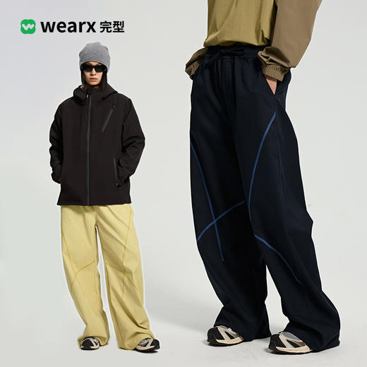 撞色哈苏线垂感休闲运动裤 商品图2