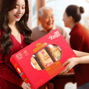 精力沛全家福小麦胚芽燕麦片黑麦礼盒1350g高蛋白高纤营养早餐送礼品 商品图1