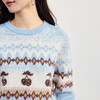 【周末秒杀】熙世界费尔岛系列提花毛衣女秋冬宽松休闲套头长袖针织衫2025新款 商品缩略图4