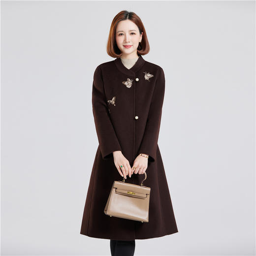 TC215886毛呢大衣羊毛呢大衣时尚刺绣 商品图2
