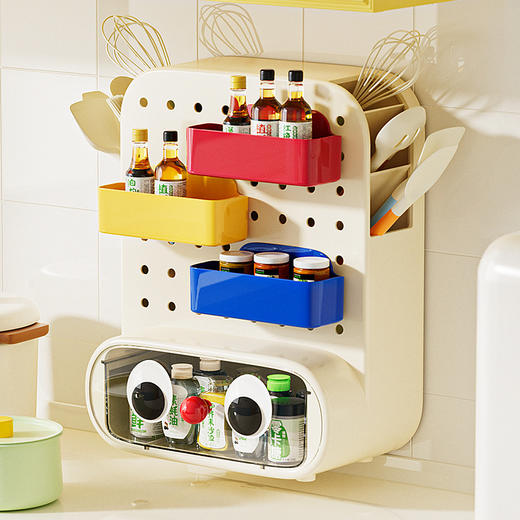 桌面收纳盒洞洞板抽屉式学生文具笔筒办公桌工位置物架立式收纳架 商品图3