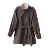 XRY9281英伦风立领休闲风衣女中长款2025春秋新款系带收腰气质小个子外套 商品缩略图4