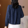KQL A83N3190时尚圆领长袖衬衫洋气木耳边宽松显瘦上衣 商品缩略图3