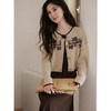 【6折秒杀】鹿向南「格调书室」燕麦色复古长袖毛衣女早秋高级感小众短款上衣L58055 商品缩略图4