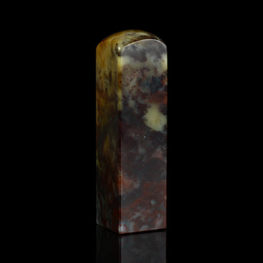 孤品2025022：青田石封门紫檀冻圆头方章2.5*2.5*8.6cm 商品图2