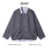 SDSA男士秋冬新款痞帅男装韩版美式拼接翻领拉链假两件夹克外套潮 商品缩略图0