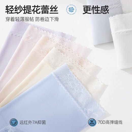 【特妮娜 7A山茶花空调内裤】A类面料 轻纱提花蕾丝 穿着轻薄服帖防卷边下滑 面料独特山茶花油保护膜技术 温和修复 适应各种敏感肌肤 7A级聚乳酸纤维裆部 商品图6