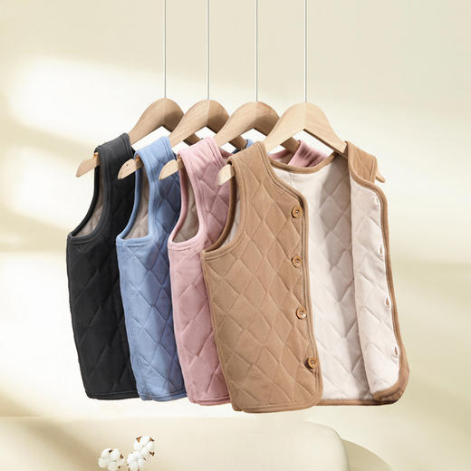 【南瓜拿铁】COO ENERGY儿童秋冬蚕丝保暖加厚马甲背心 110-160 商品图0