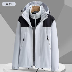 秋冬季夹克户外冲锋衣 男女三合一防风防水情侣登山服外套