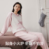 【新品上新】有棵树半边绒抗静电V领套头加厚睡衣女款家居服套装-J1182 商品缩略图2