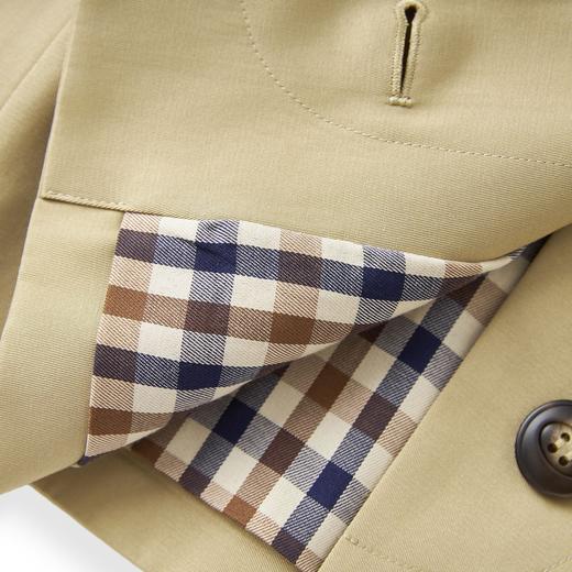 「高货wl」全新升级【铂金会员367/天猫499/差价132】(20527)洛诗琳法式复古格纹拼接外套2025秋季宽松短款风衣外套 商品图3