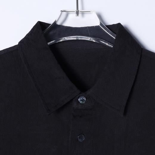 8583606SDSA秋冬新款痞帅男装韩版潮牌提花纽扣翻领长袖衬衫宽松简约衬衣 商品图2