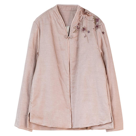 牧衣游原创 丝棉手工刺绣棉衣女新款蓬松保暖炒色V领百搭棉服 卷 商品图4