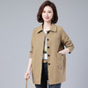 韩版中长款风衣外套外衣加肥加大码中老年妈妈女装 商品缩略图0