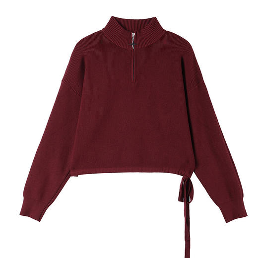 CC 25338卫衣短款宽松半拉链上衣高级感 商品图4