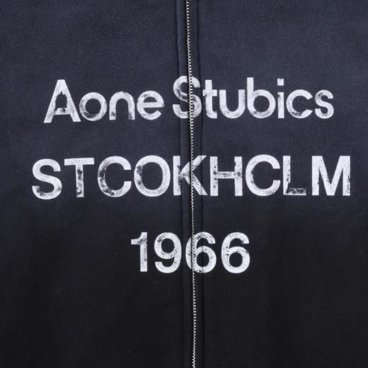 87638SDSA男士秋冬新款痞帅男装美式渐变印花字母数字拉链卫衣百搭宽松 商品图3