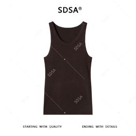 SDSA男士秋冬新款痞帅男装潮牌纯色休闲背心百搭设计师潮流上衣