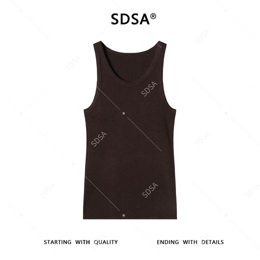 SDSA男士秋冬新款痞帅男装潮牌纯色休闲背心百搭设计师潮流上衣 商品图0