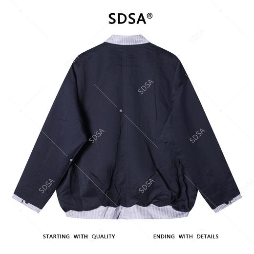 SDSA男士秋冬新款痞帅男装韩版美式拼接翻领拉链假两件夹克外套潮 商品图4