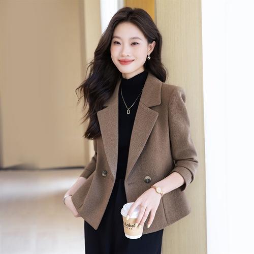 气质百搭小个子短款，羊毛呢西装外套HR-SSFB20211A 商品图3